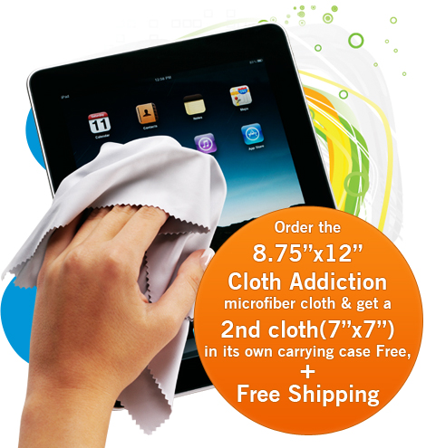 Cloth Addiction Microfiber Cloth in its own carrying case plus Free Shipping